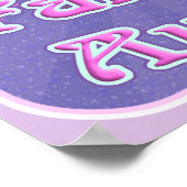 Fantasy Author Unicorn Cartoon Writing Motto Poster (Hoek)