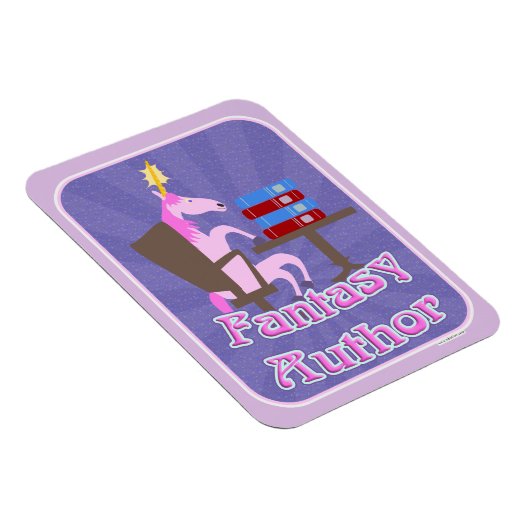 Fantasy Author Unicorn Fun Writing Slogan Magneet (Rechterzijde)