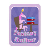 Fantasy Author Unicorn Fun Writing Slogan Magneet (Verticaal)