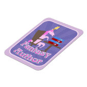 Fantasy Author Unicorn Fun Writing Slogan Magneet (Linkerzijde)