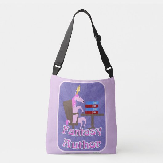 Fantasy Author Unicorn Humor Crossbody Tas (Voorkant)