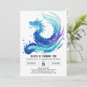 Fantasy Avontuur Draak Verjaardag Kaart (Staand voorkant)