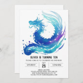 Fantasy Avontuur Draak Verjaardag Kaart (Voorkant / Achterkant)