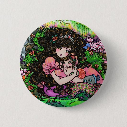 Fantasy Baby Art Hannah Lynn Ronde Button 5,7 Cm (Voorkant)