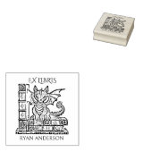  Fantasy Baby Dragon Ex Libris Rubberstempel (Gestempeld)