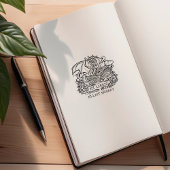  Fantasy Baby Dragon Ex Libris Rubberstempel