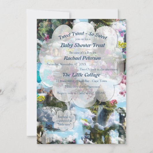 Fantasy Baby shower Invitation Kaart (Voorkant)