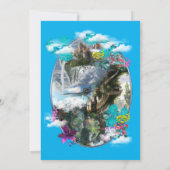 Fantasy Baby shower Invitation Kaart (Achterkant)