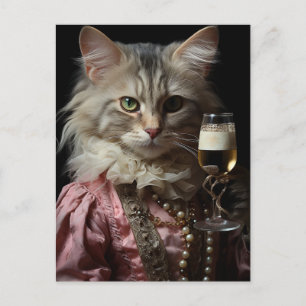 Fantasy Ballerina Kat Champagne Briefkaart