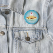 Fantasy bananasplit ronde button 5,7 cm (In situ)