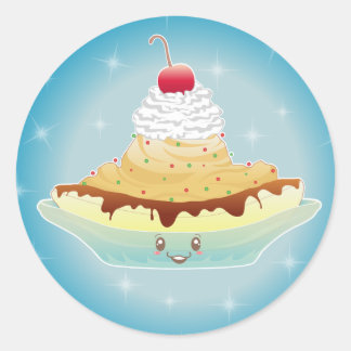 Fantasy Bananasplit Ronde Sticker