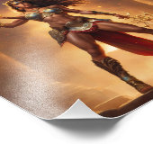Fantasy Barbarian Warrior Queen met wapens Foto Afdruk (Hoek)
