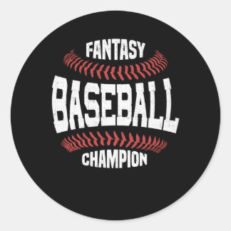 Fantasy Baseball Champion Ronde Sticker