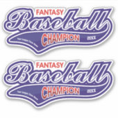 Fantasy Baseball Champion Sticker (Voorkant)