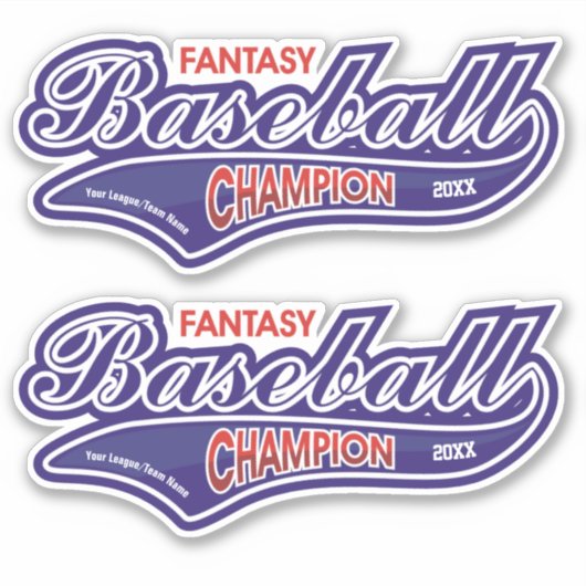 Fantasy Baseball Champion Sticker (Voorkant)