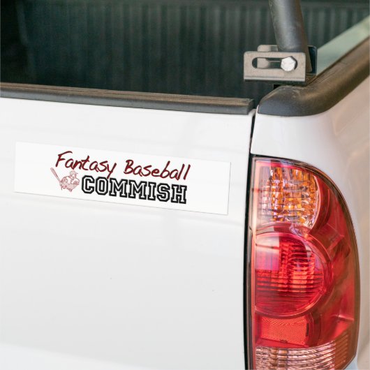 Fantasy Baseball Commish Bumpersticker (Op Truck)
