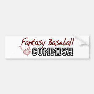 Fantasy Baseball Commish Bumpersticker