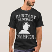 Fantasy Baseball Design Champion baseball heart s  T-shirt (Voorkant)