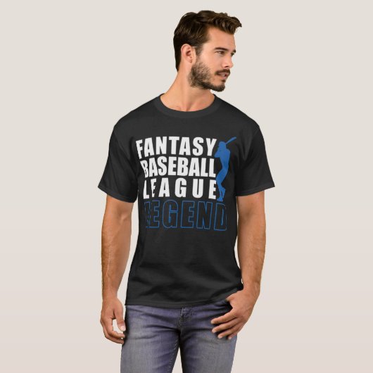Fantasy Baseball League honkbal grappig bambino T-shirt (Voorkant volledig)