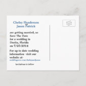 Fantasy Beach Custom Foto Bruiloft Save The Date Aankondigingskaart (Achterkant)