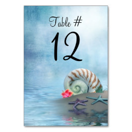 Fantasy Beach Custom Trouwtafel Nummer Kaart
