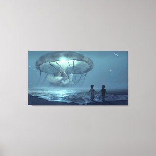 Fantasy Beach Scene Canvas Art Afdruk