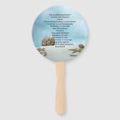Fantasy Beach Thema Huwelijksprogramma Fan Handwaaier (Voorkant)