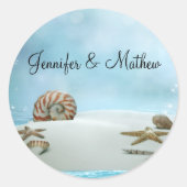 Fantasy Beach Wedding Envelope Sticker (Voorkant)