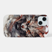 Fantasy Beast Cat iPhone 15 Case (Achterkant horizontaal)