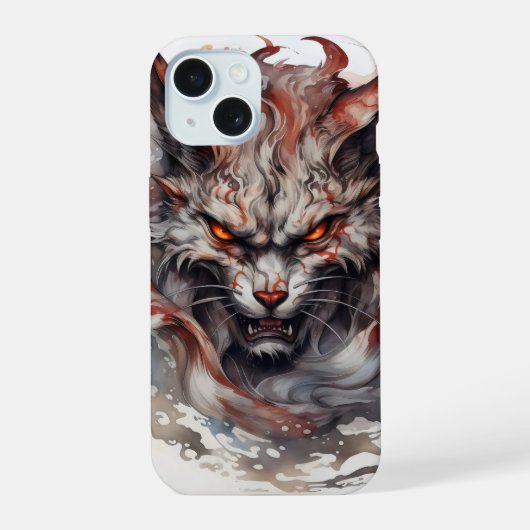 Fantasy Beast Cat iPhone 15 Case (Achterkant)