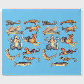 fantasy Beasts Zee schepsels Kunst Cadeaupapier (Vlak)