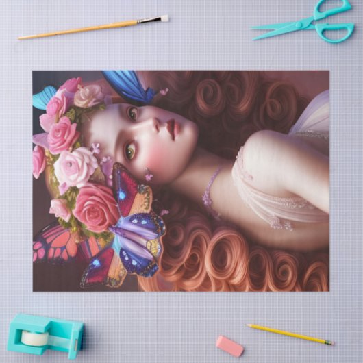 Fantasy Beauful Fairy Princess Decoupage Tissuepapier (Craft)