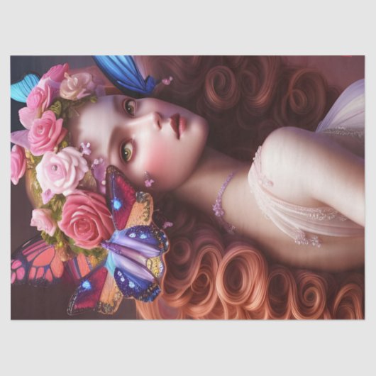 Fantasy Beauful Fairy Princess Decoupage Tissuepapier (Voorkant)