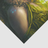 Fantasy Beauful Green Forest Fairy-ontkoppeling Tissuepapier (Detail)