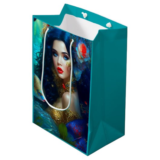 Fantasy Beauful Mermaid 1 Medium Cadeauzakje (Voorkant Gekanteld)