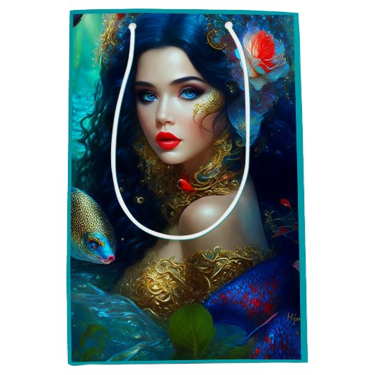Fantasy Beauful Mermaid 1 Medium Cadeauzakje (Voorkant)