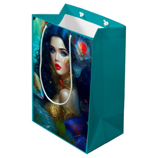 Fantasy Beauful Mermaid 1 Medium Cadeauzakje (Achterkant Gekanteld)