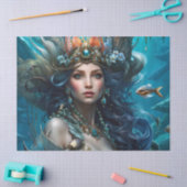 Fantasy Beauful Mermaid Princess Decoupage Tissuepapier (Craft)