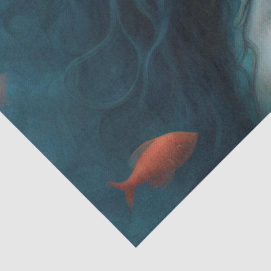 Fantasy Beauful Mermaid Princess Decoupage Tissuepapier (Detail)