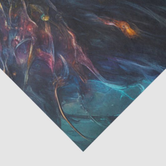 Fantasy Beauful Mermaid Princess Decoupage Tissuepapier (Detail)