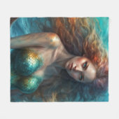 Fantasy Beauful Mermaid Princess Fleece Deken (Voorkant (Horizontaal))