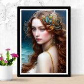 Fantasy Beauful Mermaid Princess Poster
