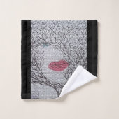 Fantasy Beauty Mosaic Water Color Art Bad Handdoek (Wasdoekje)