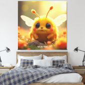 Fantasy Bee Bug Sun Canvas Afdruk (Insitu (Slaapkamer))