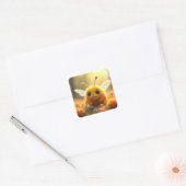 Fantasy Bee Bug Sun Vierkante Sticker (Envelop)