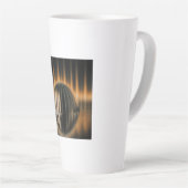 Fantasy Beeld Bronzen Halve Koepel Op Gereflecteer Latte Mok (Rechterhoek)