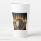 Fantasy Beeld Bronzen Halve Koepel Op Gereflecteer Latte Mok (Voorkant)
