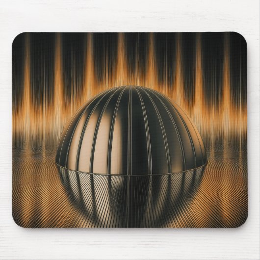 Fantasy Beeld Bronzen Halve Koepel Op Gereflecteer Muismat (Voorkant)
