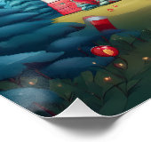 Fantasy Beeld Van Een Kerststok Kasteel Perfect Poster (Hoek)