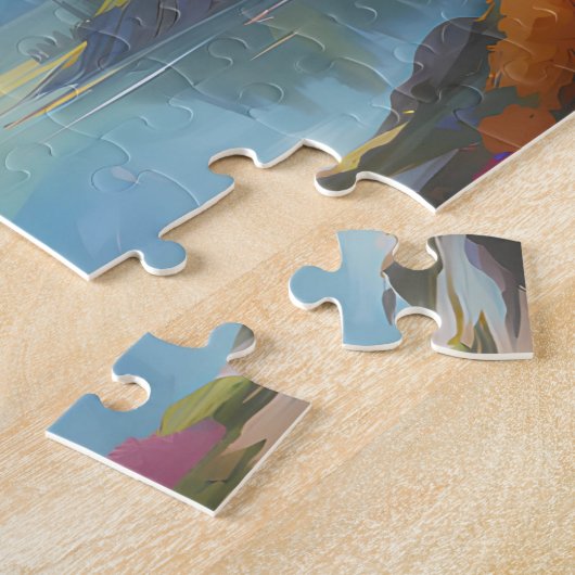 fantasy berglandschap legpuzzel (Zijkant)